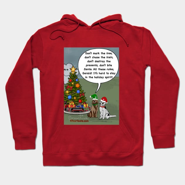 Dog Days of Christmas Hoodie by Enormously Funny Cartoons